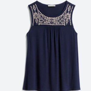 Embroidered Knit Top